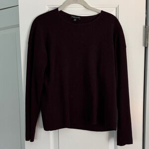 Eileen Fisher Burgundy sweater.